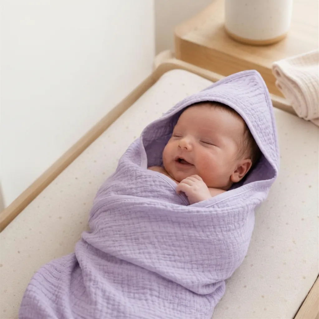 Muslin Hooded Towel - Image 3